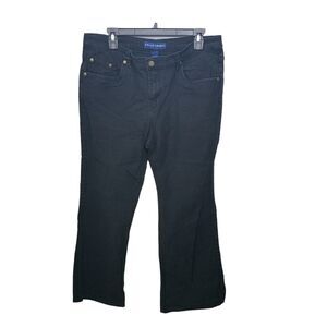 Falls Creek Womens Size 14 Black Solid BootCut Jeans